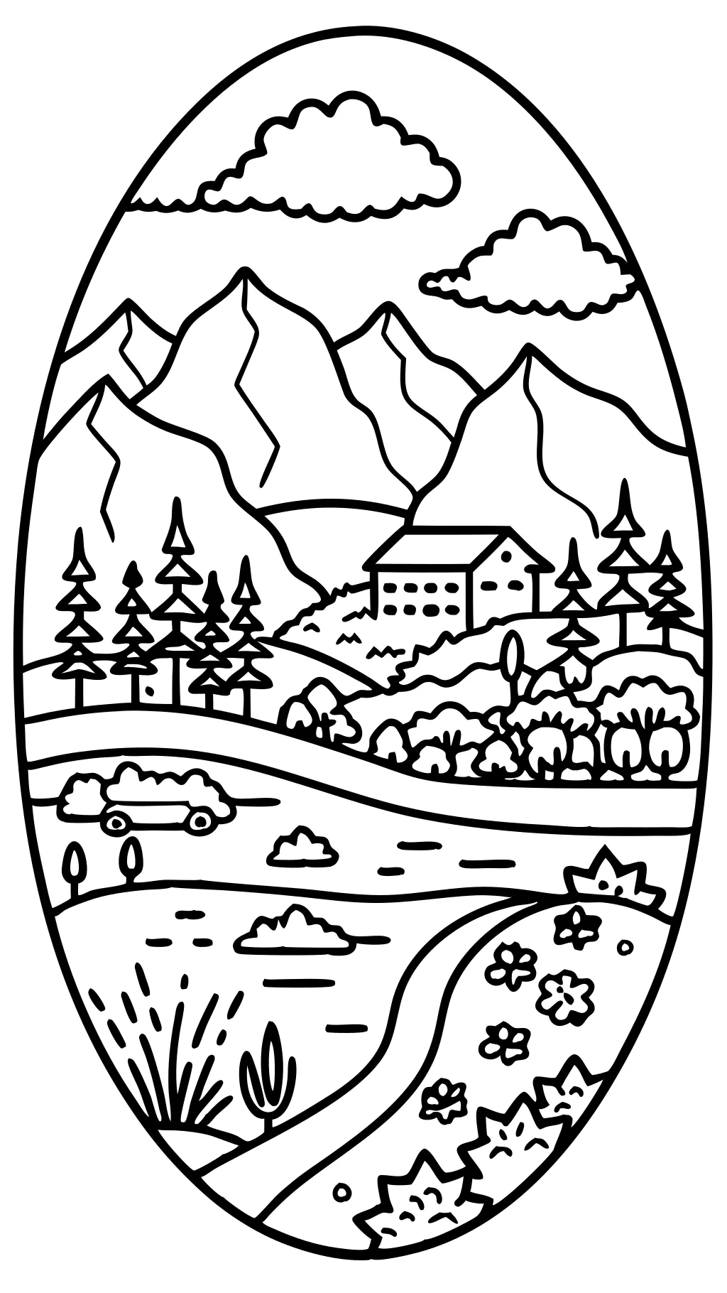 free coloring pages landscapes